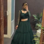 green-premium-georgette-silk-designer-frill-work-partywear-lehenga-st153