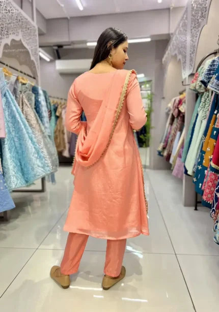 Heavy Chinon Designer Three Piece Salwar Suit