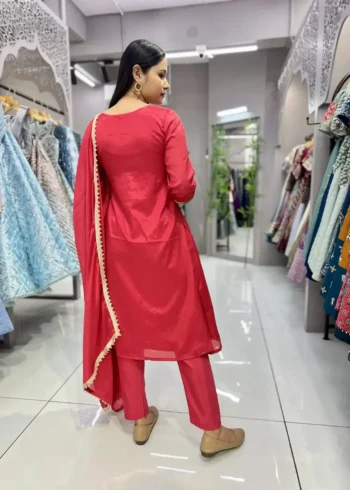Heavy Chinon Designer Three Piece Salwar Suit