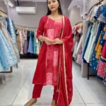 Heavy Chinon Designer Three Piece Salwar Suit