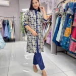 Heavy Cotton Foil Printed Designer Zigzag Kurti Pant