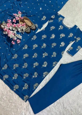 Heavy Embroidery Sequence Work Salwar Suit