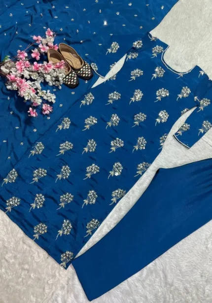Heavy Embroidery Sequence Work Salwar Suit