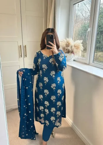 Heavy Embroidery Sequence Work Salwar Suit
