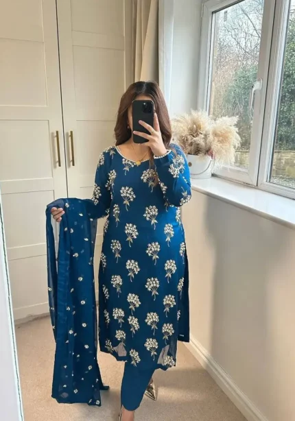 Heavy Embroidery Sequence Work Salwar Suit