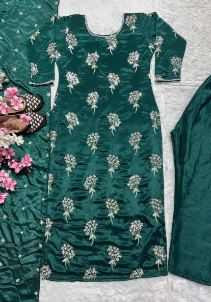 Heavy Embroidery Sequence Work Salwar Suit