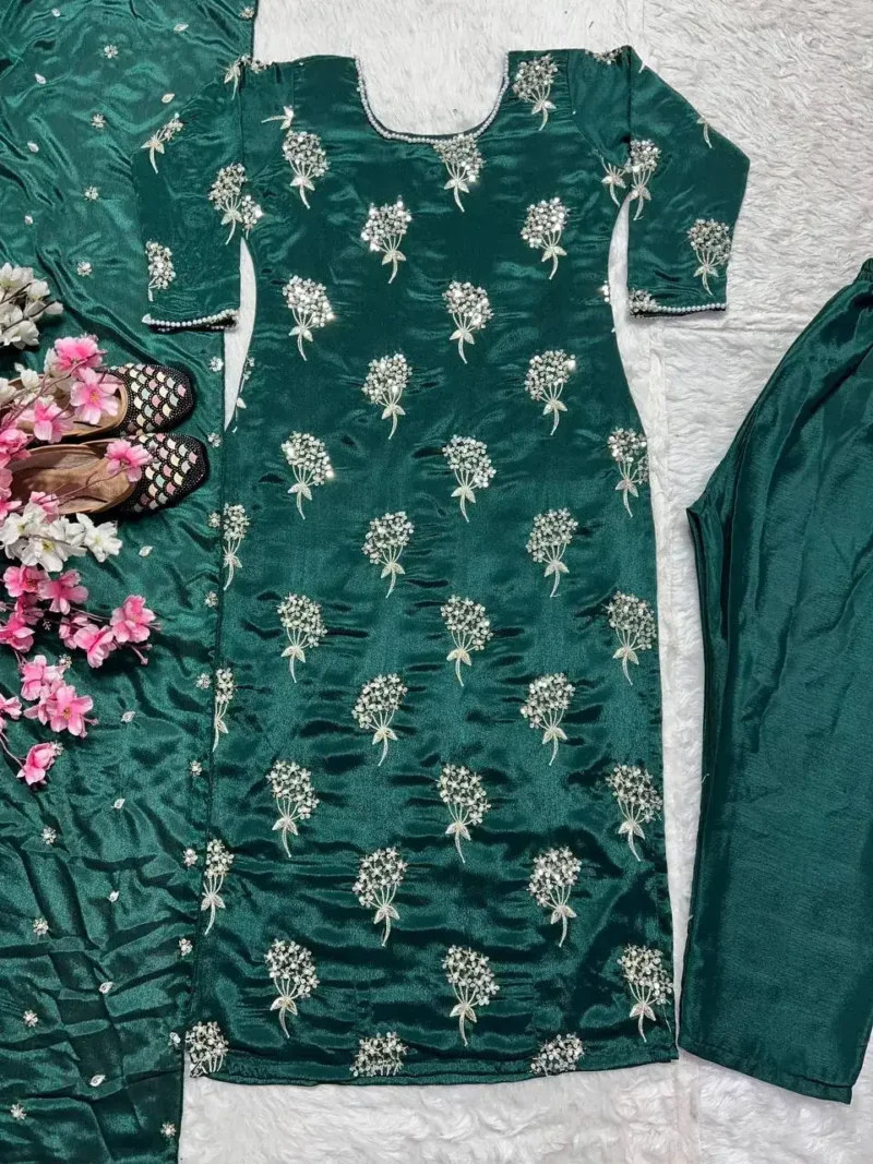 Heavy Embroidery Sequence Work Salwar Suit