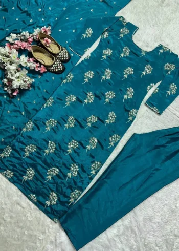 Heavy Embroidery Sequence Work Salwar Suit