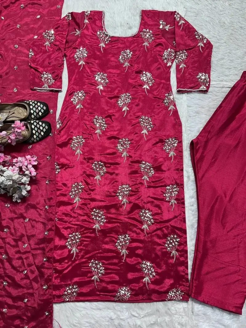 Heavy Embroidery Sequence Work Salwar Suit