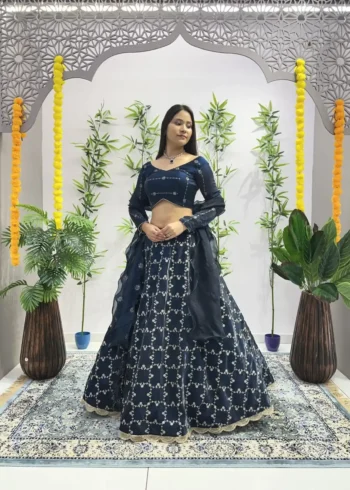 Heavy Embroidery Zari Sequence Coding Lace Work Garlish Jimmy Choo Lehenga