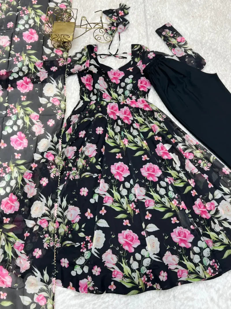 Heavy Pure Soft Organza Silk Printed Anarkali Suit Gown