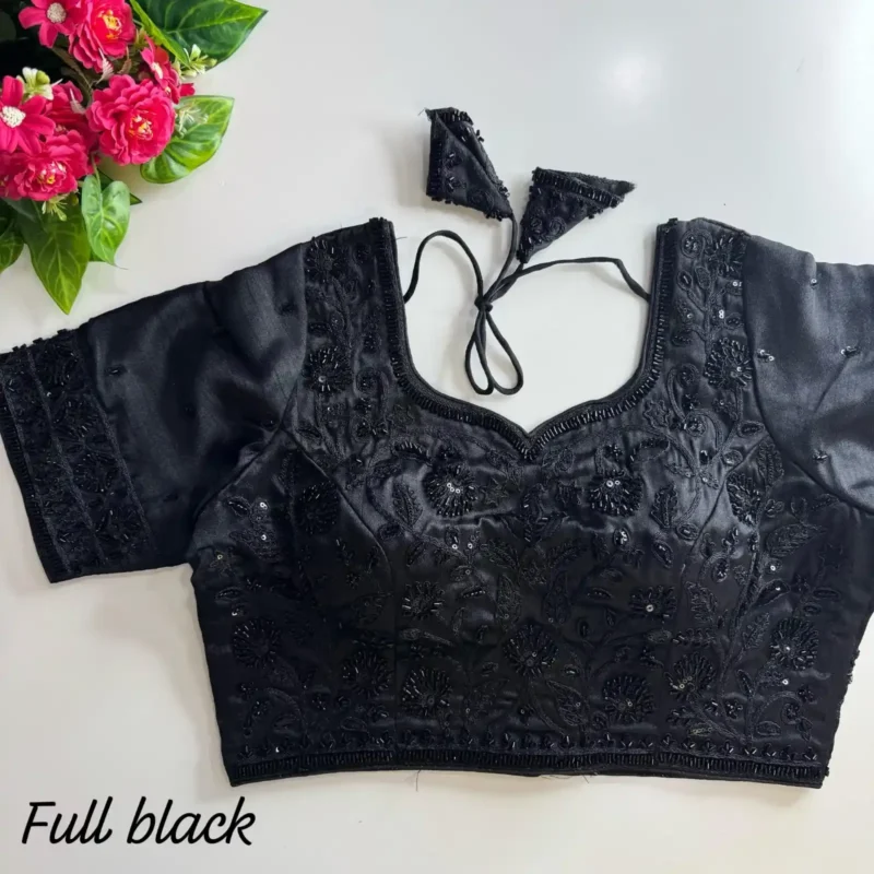 Heavy Stars Beads Handwork Cosmos Silk Bridal Partwear Blouse