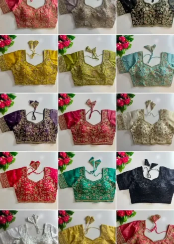 Heavy Stars Beads Handwork Cosmos Silk Bridal Partwear Blouse