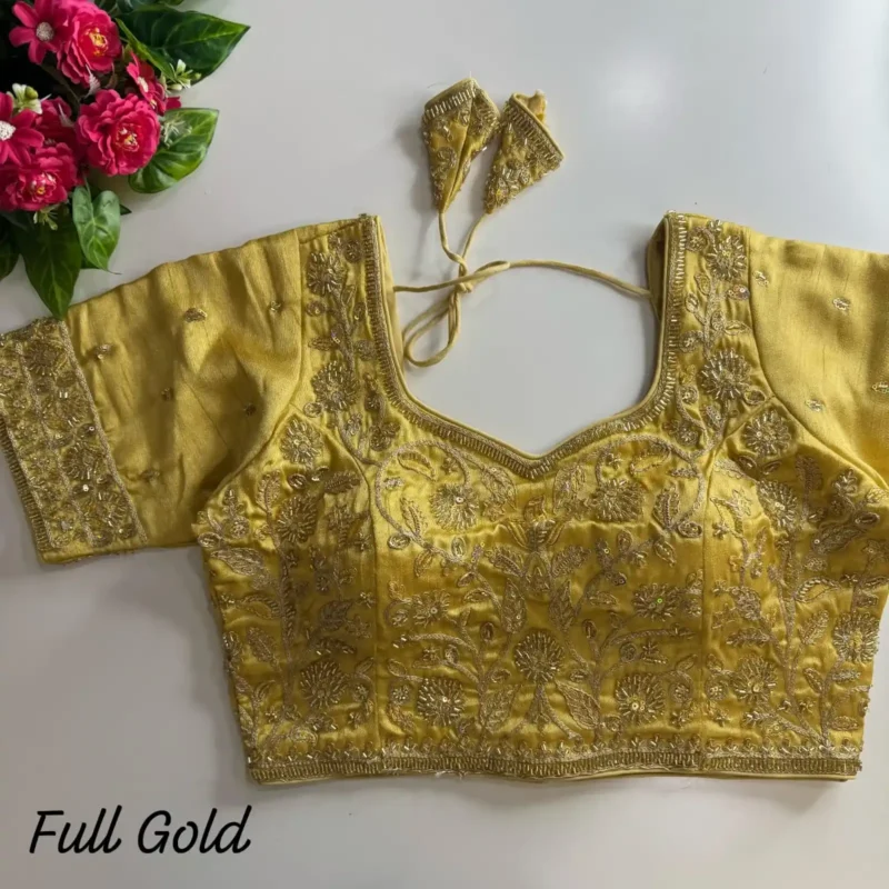 Heavy Stars Beads Handwork Cosmos Silk Bridal Partwear Blouse