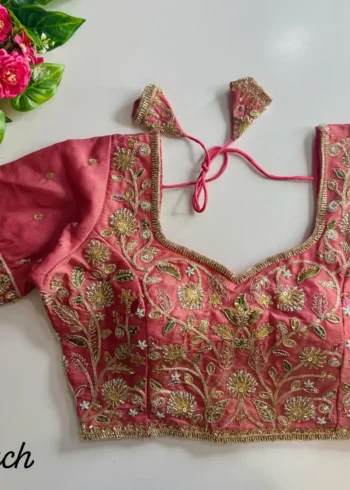 Heavy Stars Beads Handwork Cosmos Silk Bridal Partwear Blouse