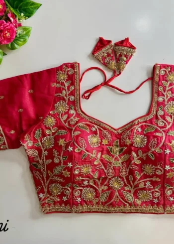 Heavy Stars Beads Handwork Cosmos Silk Bridal Partwear Blouse
