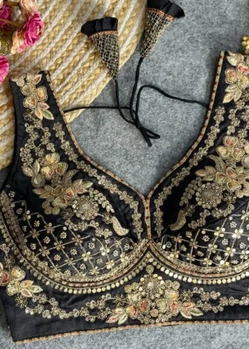 Heavy Stars Beads Work Sabyasachi Neck Bridal Blouse
