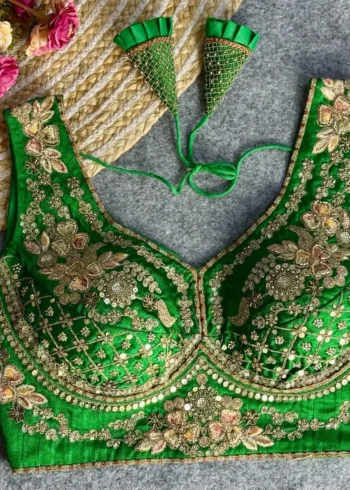 Heavy Stars Beads Work Sabyasachi Neck Bridal Blouse