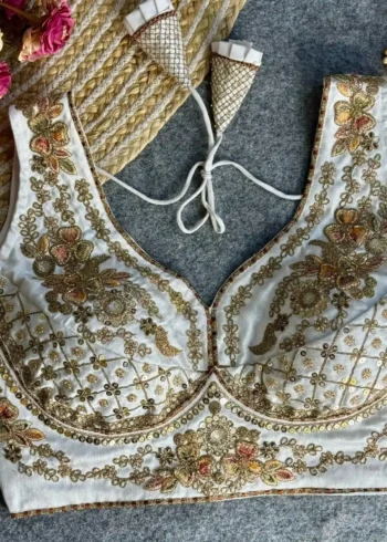 Heavy Stars Beads Work Sabyasachi Neck Bridal Blouse