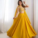 Needle Embroidery Thread Sequence Work Designer Party Wear Lehenga