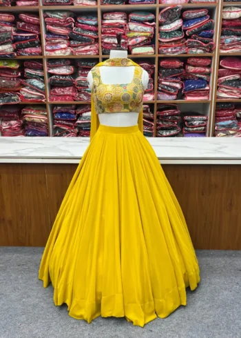 Needle Embroidery Thread Sequence Work Designer Party Wear Lehenga