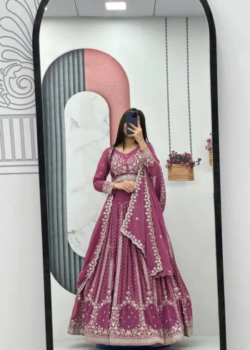 Party Wear Heavy Embroidery Sequence Work Stitched Lehenga Choli