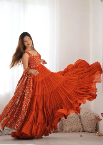 Pure Soft Fox Georgette Stylish Designer Anarkali Gown