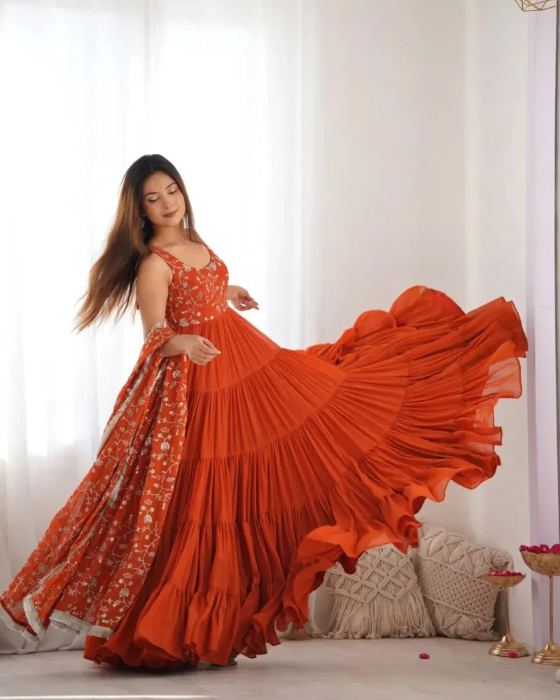 Pure Soft Fox Georgette Stylish Designer Anarkali Gown
