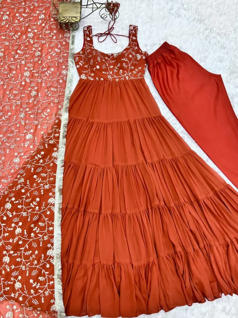 Pure Soft Fox Georgette Stylish Designer Anarkali Gown