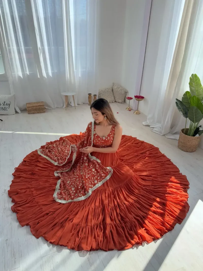 Pure Soft Fox Georgette Stylish Designer Anarkali Gown