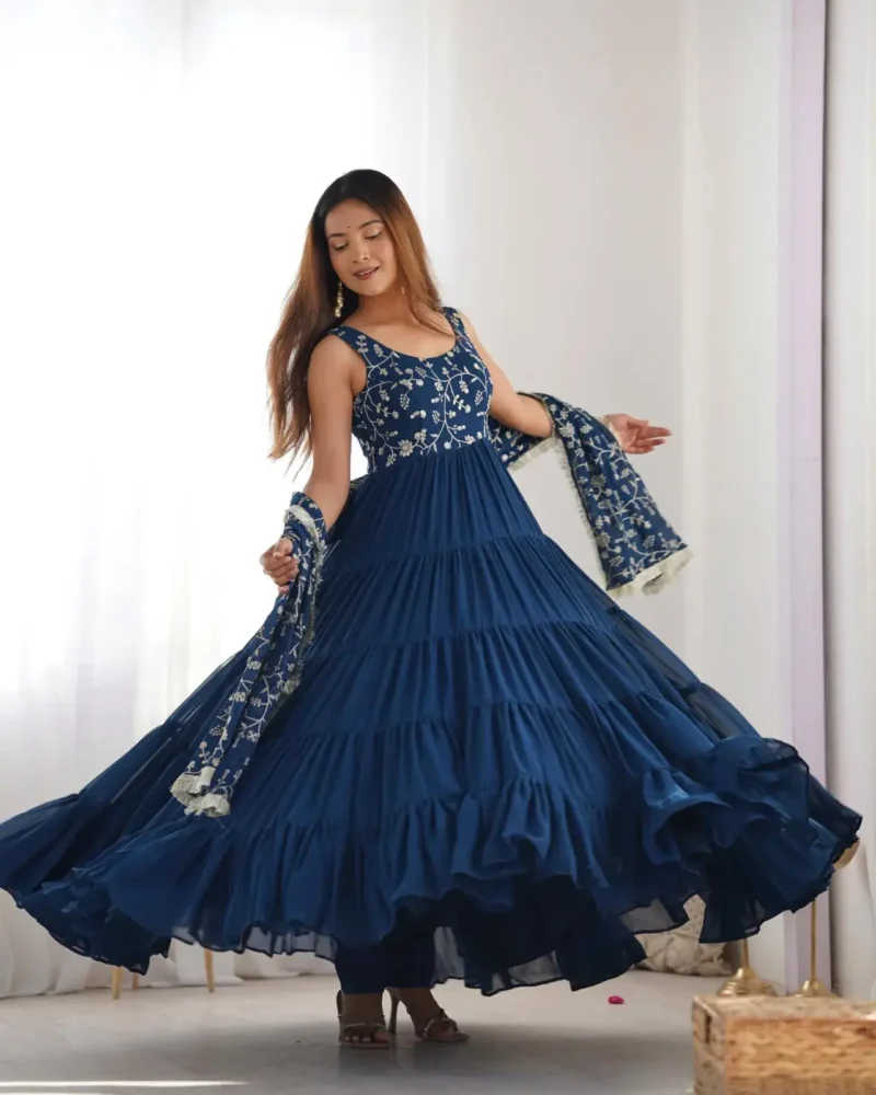 Pure Soft Fox Georgette Stylish Designer Anarkali Gown