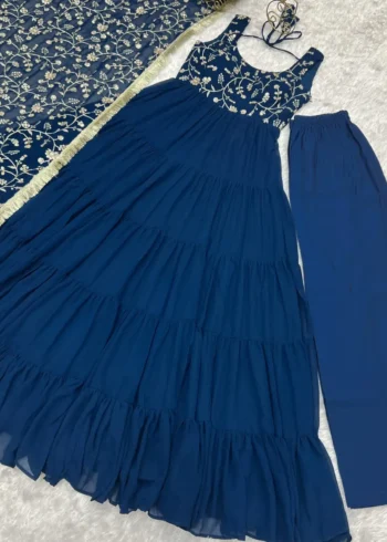 Pure Soft Fox Georgette Stylish Designer Anarkali Gown