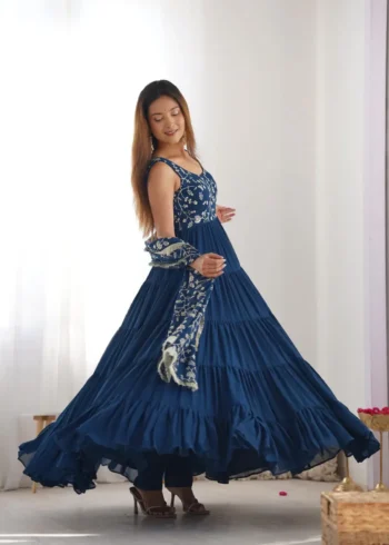Pure Soft Fox Georgette Stylish Designer Anarkali Gown