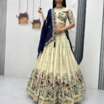 Pure Tissue Silk Heavy Thread Sequence Work Wedding Wear Lehenga Choli