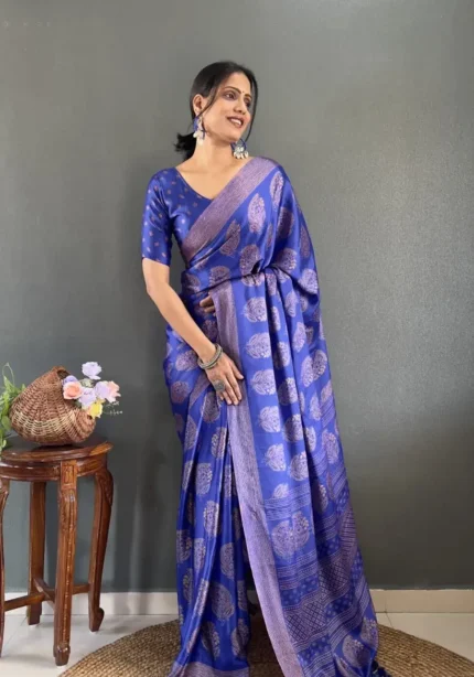 Ready to Wear Premium Soft Moss Silk Printed Saree