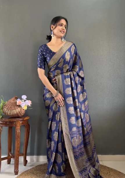 Ready to Wear Premium Soft Moss Silk Printed Saree