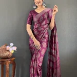 Ready to Wear Premium Soft Moss Silk Printed Saree