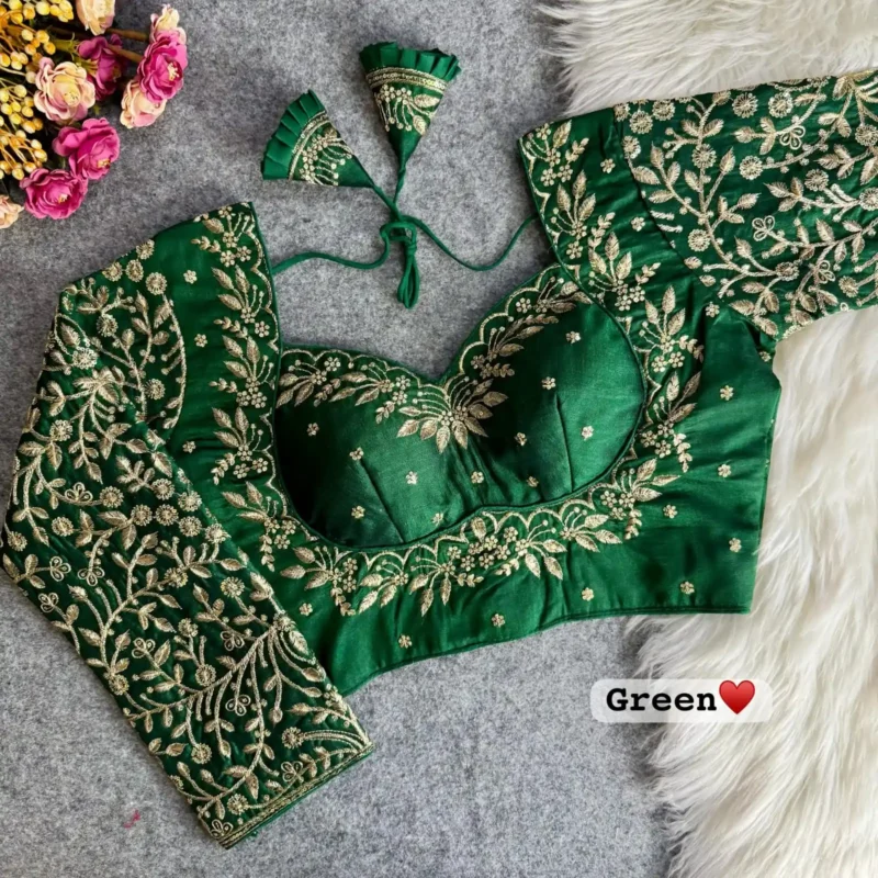 Royal Mumtaz Style Long Sleeves Embroidere Bridal Blouse