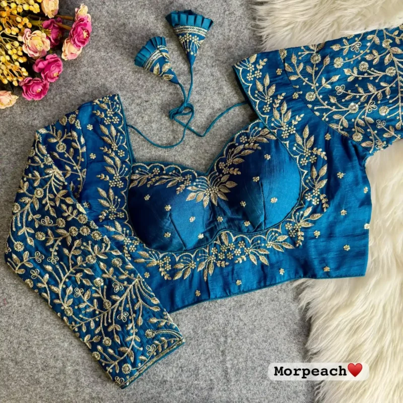 Royal Mumtaz Style Long Sleeves Embroidere Bridal Blouse