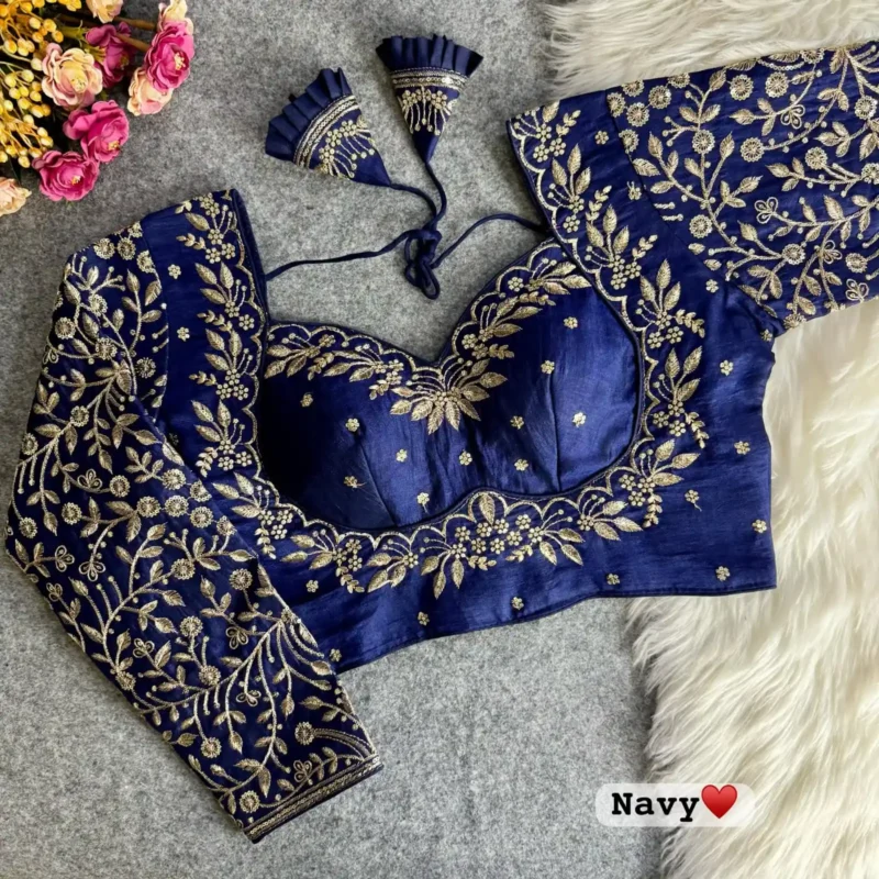 Royal Mumtaz Style Long Sleeves Embroidere Bridal Blouse