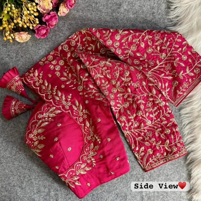 Royal Mumtaz Style Long Sleeves Embroidere Bridal Blouse
