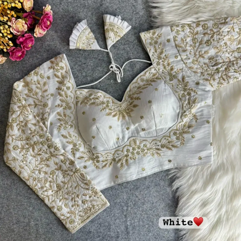 Royal Mumtaz Style Long Sleeves Embroidere Bridal Blouse