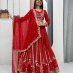 Party Wear Heavy Embroidery Sequence Work Stitched Lehenga Choli
