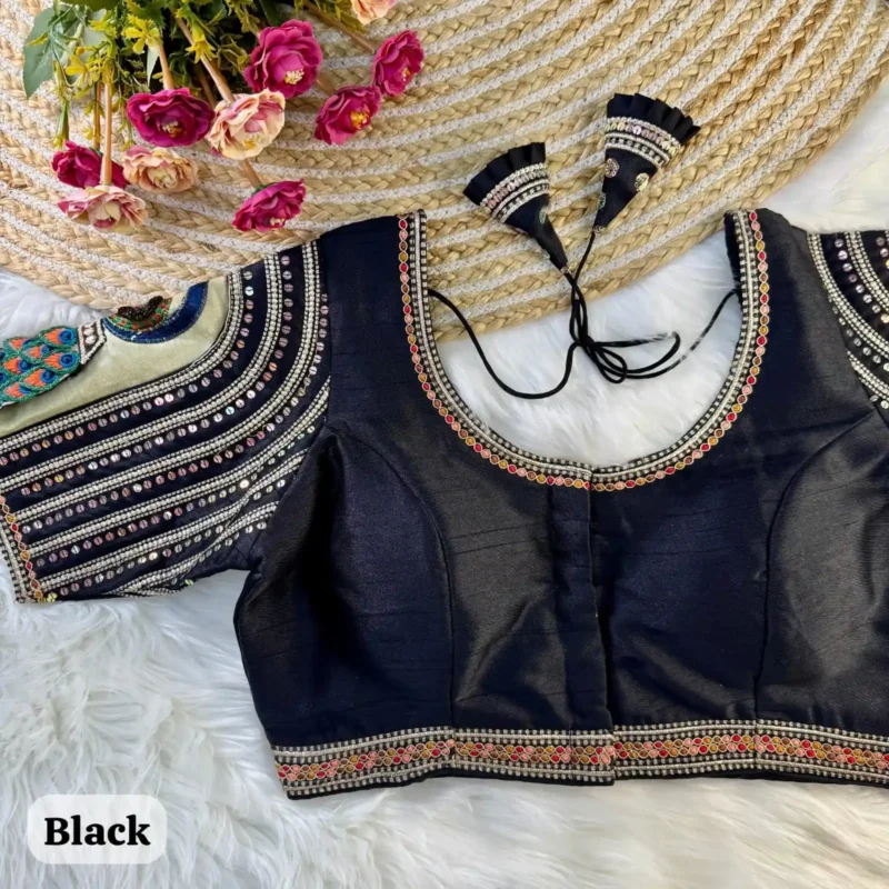 Wedding Special Real 3d Peacock Heavy Embroidery Work Bridal Blouse