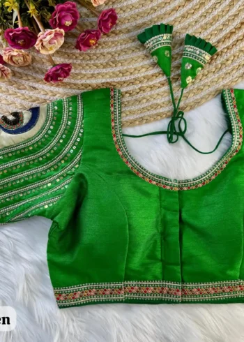 Wedding Special Real 3d Peacock Heavy Embroidery Work Bridal Blouse