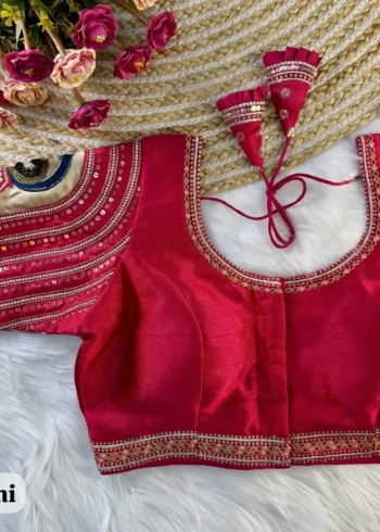 Wedding Special Real 3d Peacock Heavy Embroidery Work Bridal Blouse
