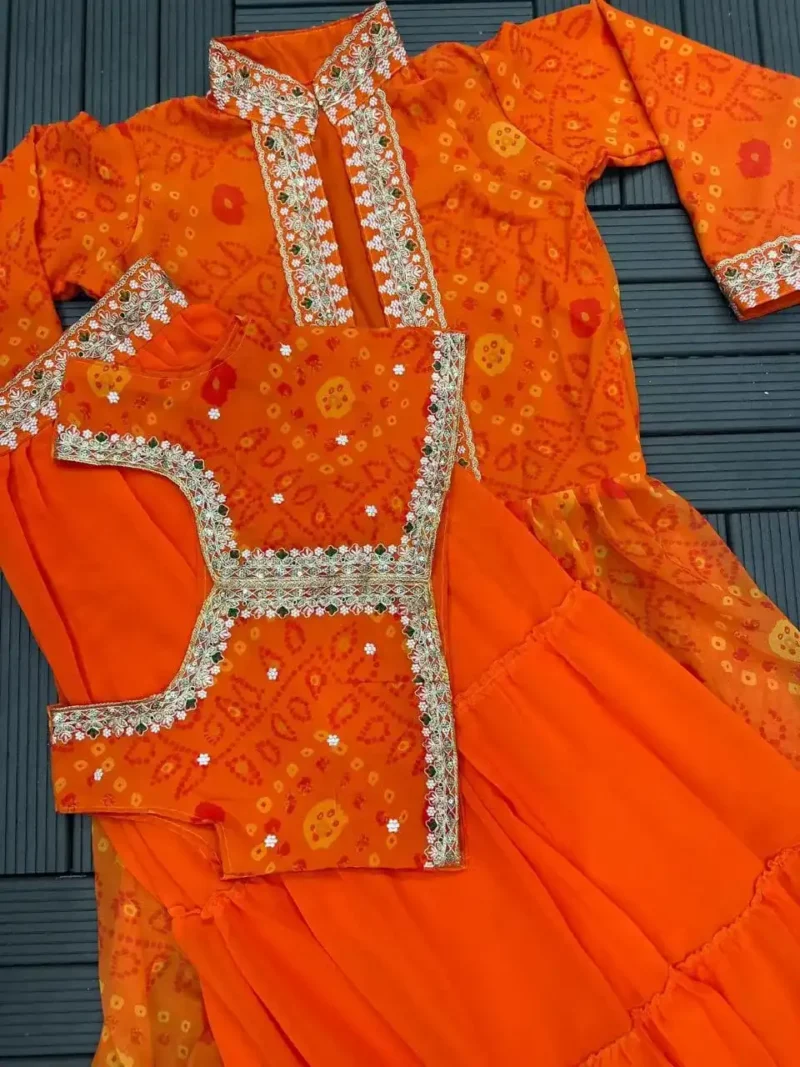 Super Trending Party Wear Georgette Shrug With Lehenga