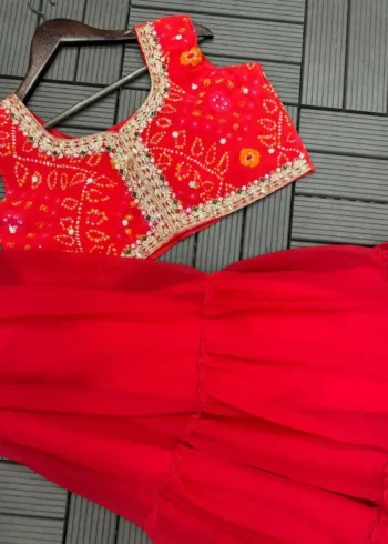 Super Trending Party Wear Georgette Shrug With Lehenga