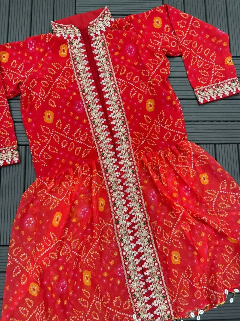 Super Trending Party Wear Georgette Shrug With Lehenga