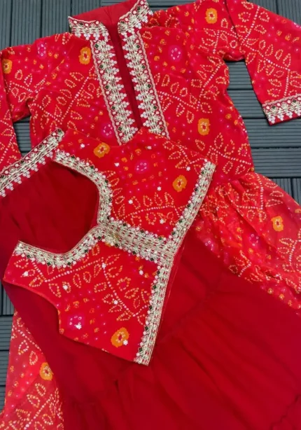 Super Trending Party Wear Georgette Shrug With Lehenga